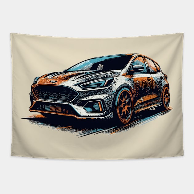 Ford Focus Tapestry by Vehicles-Art