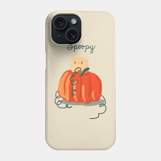 Spoopy Cat Phone Case by wally11