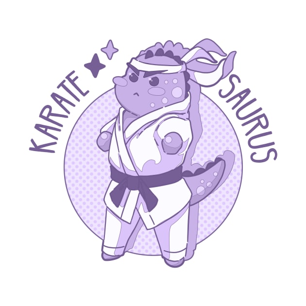 The pastel purple karatesaurus (dinosaur and karate) by MinimalAnGo