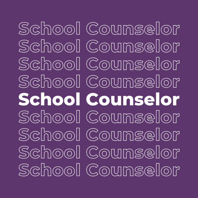 School Counselor - repeating text white by PerlerTricks