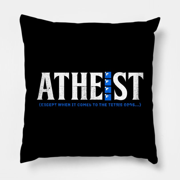 Atheist Tetris Pillow by STierney