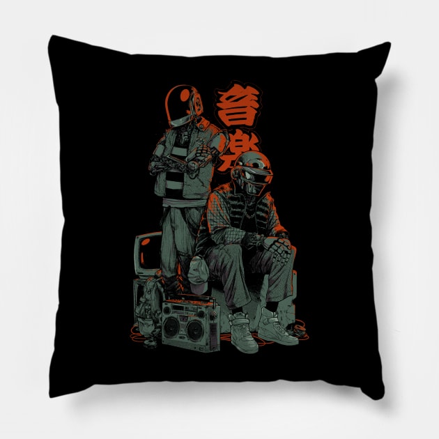 Street Punks Pillow by hafaell