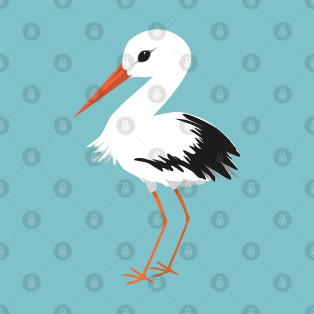 Cute stork vector by Bwiselizzy