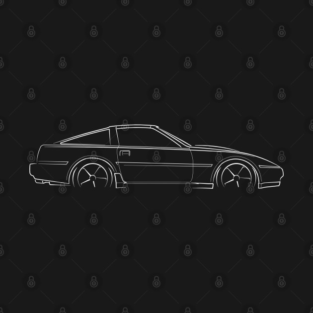 front/profile - Nissan 300ZX Fairlady Z - stencil, white by mal_photography