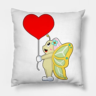 Butterfly Bride Heart Wedding Pillow