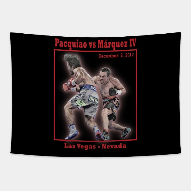 Pacquiao vs Marquez Red Tapestry by FightIsRight