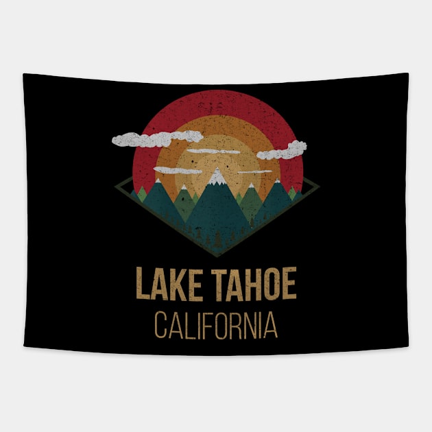 Snowboardlake Tahoe California USA Ski Winter Gift Tapestry by MrTeee