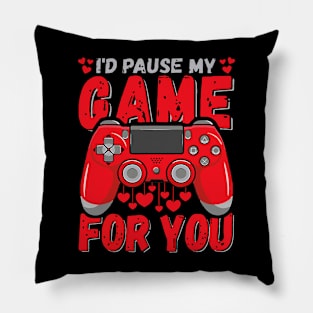 I_d Pause My Game, Mom-my Funny Valentines Day Family Feb 14 Pillow