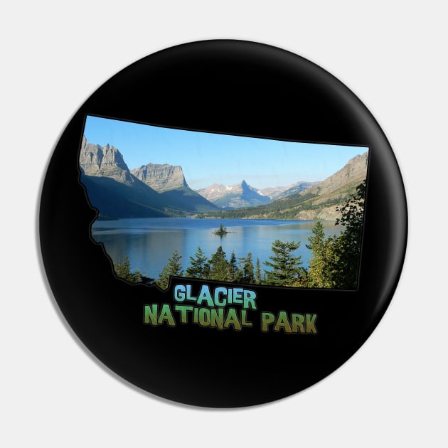 Montana State Outline (Glacier National Park) Pin by gorff