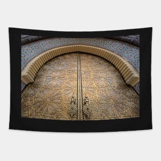 Golden door of the Royal Palace in Fez, Morocco Tapestry