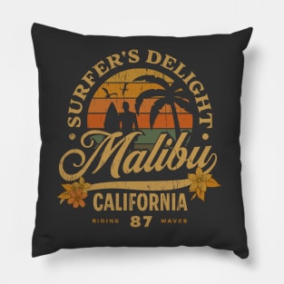 Surfers delight malibu california Pillow