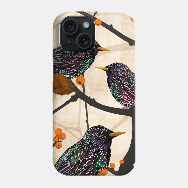 Starlings Phone Case by KatherineBlowerDesigns