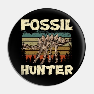 Cute & Funny Fossil Hunter Paleontology Dinosaur Pin