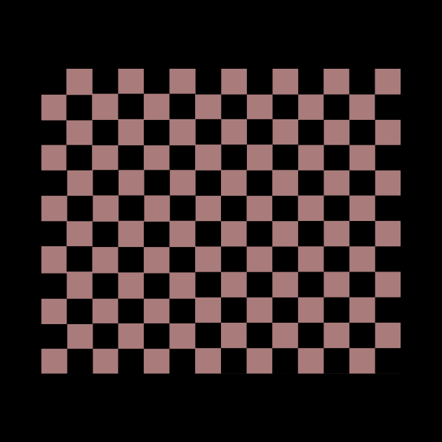 Black and Pink Glitter Checkered Pattern by TheWildOrchid