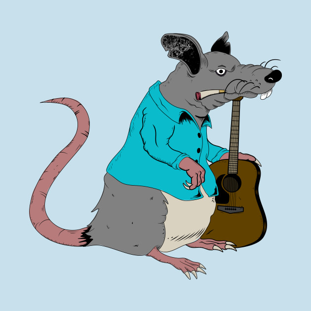 Discover Rockin Rat - Rock Lover - T-Shirt