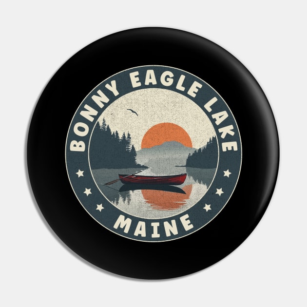 Bonny Eagle Lake Maine Sunset Pin by turtlestart