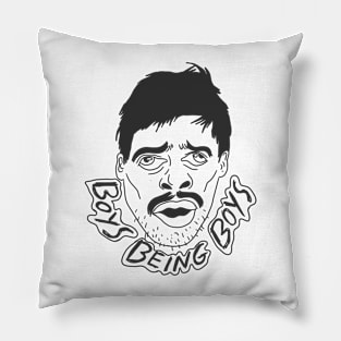 boys being boys black white design Pillow