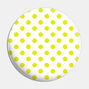 Yellow Polka Dots Pattern on White Background Pin