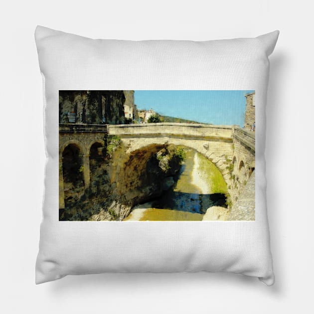 The bridge Pillow by johnwebbstock