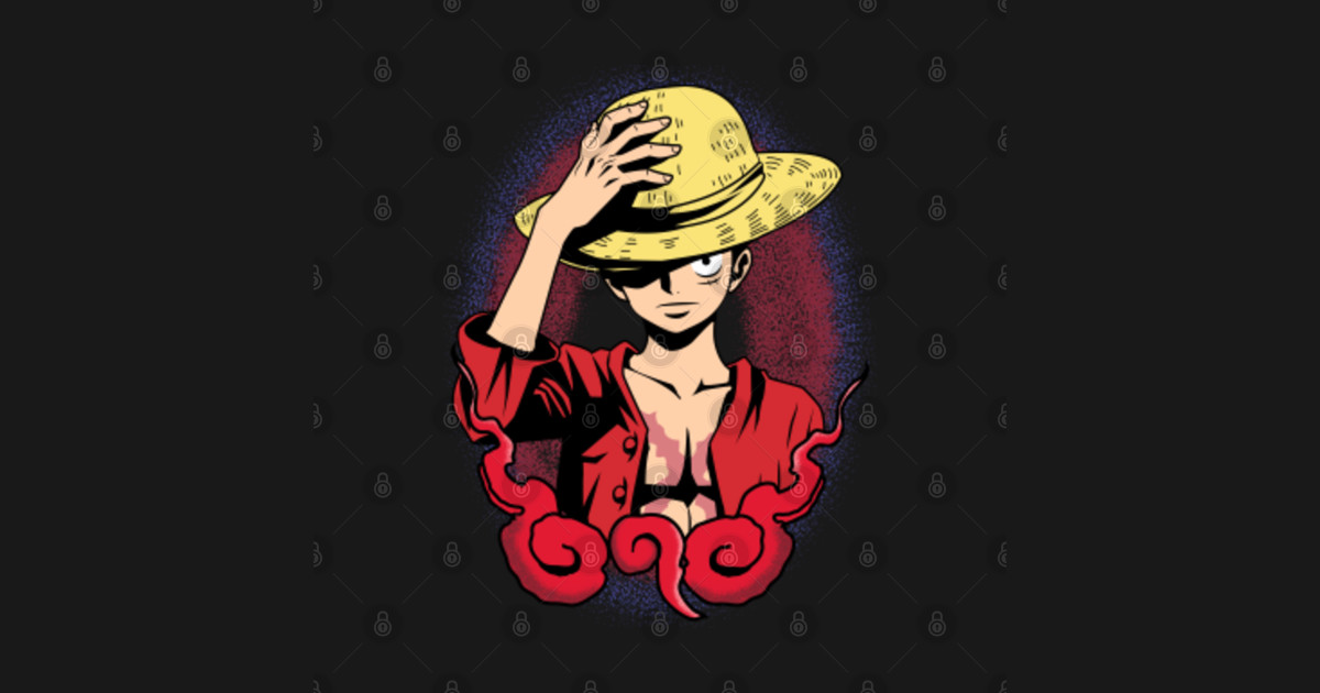 one piece luffy one piece anime sticker teepublic
