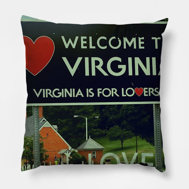 Virginia is for lovers picture from Reston in Virginia photography Welcome to VA Pillow by BoogieCreates