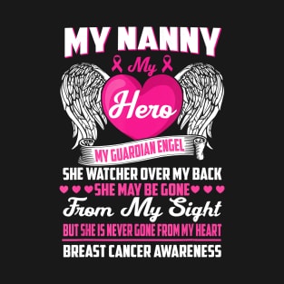 My Nanny My Hero Breast Cancer Awareness T-Shirt