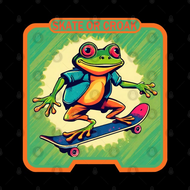 Frog skater by Ilustradamus