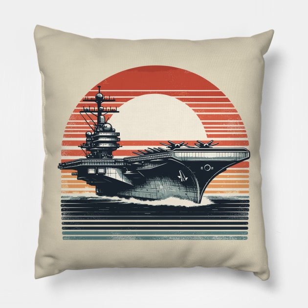 Aircraft carrier Pillow by Vehicles-Art