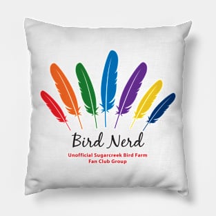 Bird Nerd 2 - black type Pillow