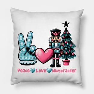 Peace Love Nutcracker Pillow