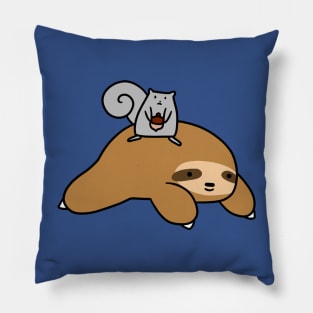 Sloth and Squirrel Pillow