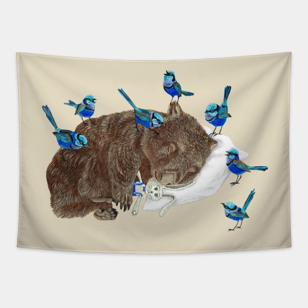 Wombat Tapestry by ruta13art