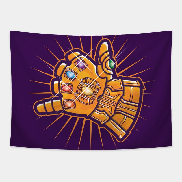 The Shaka Gauntlet Tapestry by vecturo