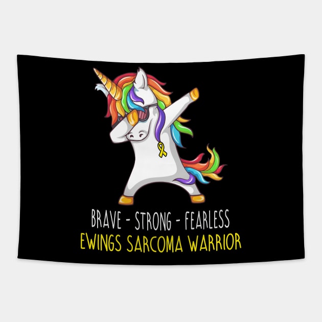 Brave Strong Fearless Ewings Sarcoma Support Ewings Sarcoma Awareness Gifts Tapestry by ThePassion99