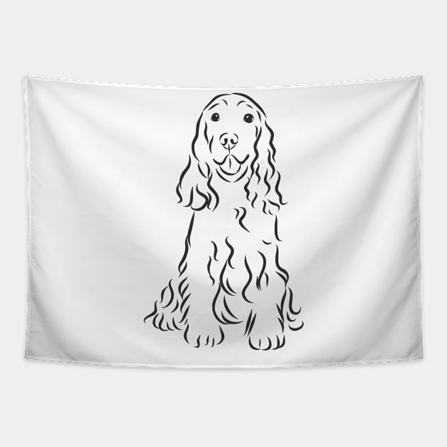 spaniel smile Tapestry by Elala