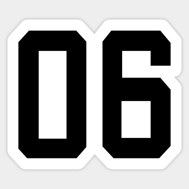 Number 06 Numbers Sticker Teepublic