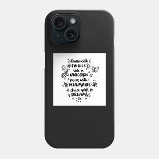 Quote in trendy calligraphic style Phone Case