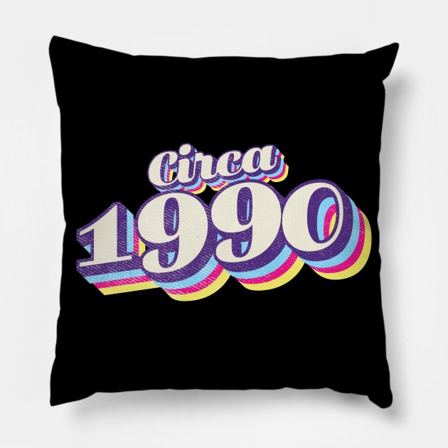 1990 Birthday Pillow by Vin Zzep