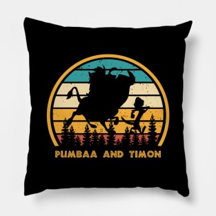 Pumbaa and Timon Vintage Pillow