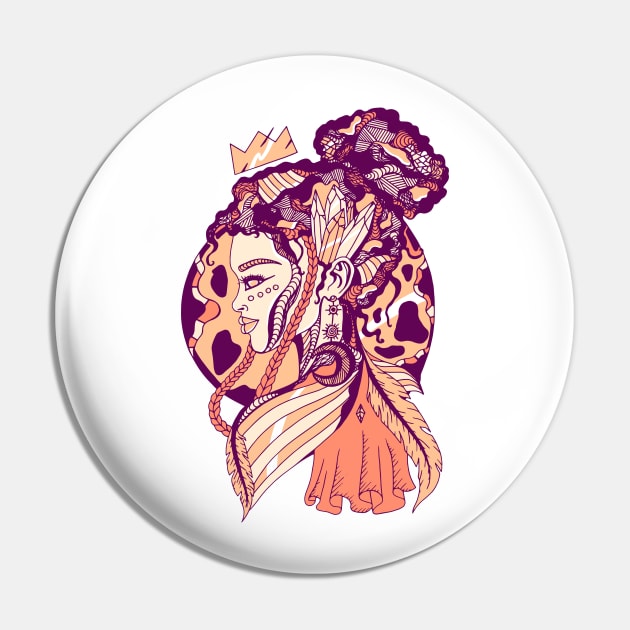 Peach Beauty Queen Pin by kenallouis