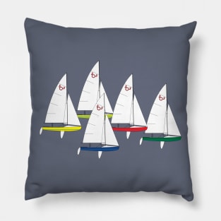 International 505 Sailboats Racing Pillow