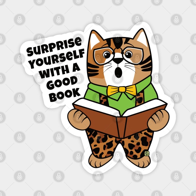Surprise Yourself with a Good Book Magnet by Sue Cervenka