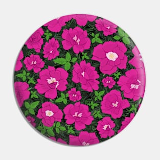 Retro Ramblin' Rose Pink on Evergreens Repeat 5748 Pin