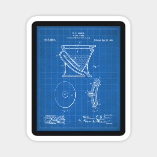 Toilet Patent - Bathroom Art - Blueprint Magnet