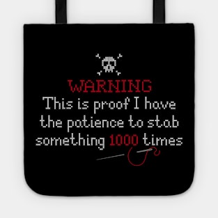 Sarcastic saying Halloween embroidery handicraft Tote