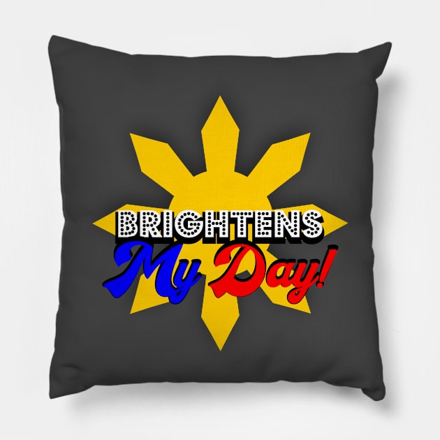 Brightens My Day! Pillow by Markyartshop