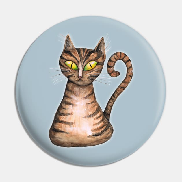 Striped cat Pin by Bwiselizzy