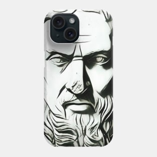 Herodotus Black and White Portrait | Herodotus Artwork 3 Phone Case