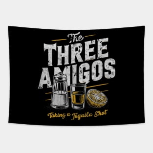 The 3 Three Amigos Taking a Tequila Shot Cinco De Mayo Tapestry