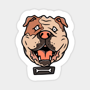 Hand drawn Cute bulldog illustration Magnet